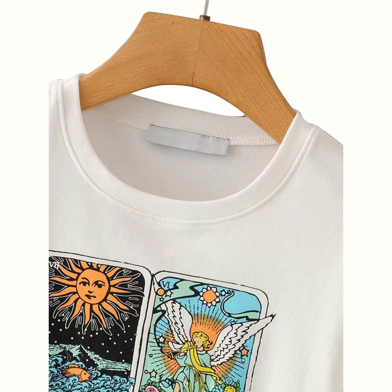 Graphic Print Crop Tee